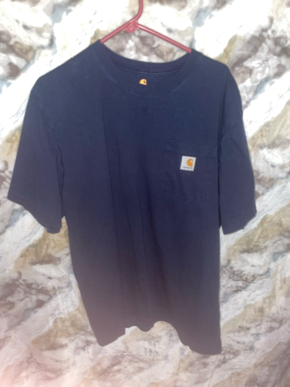 Carhartt Navy Tee with Gold Logo